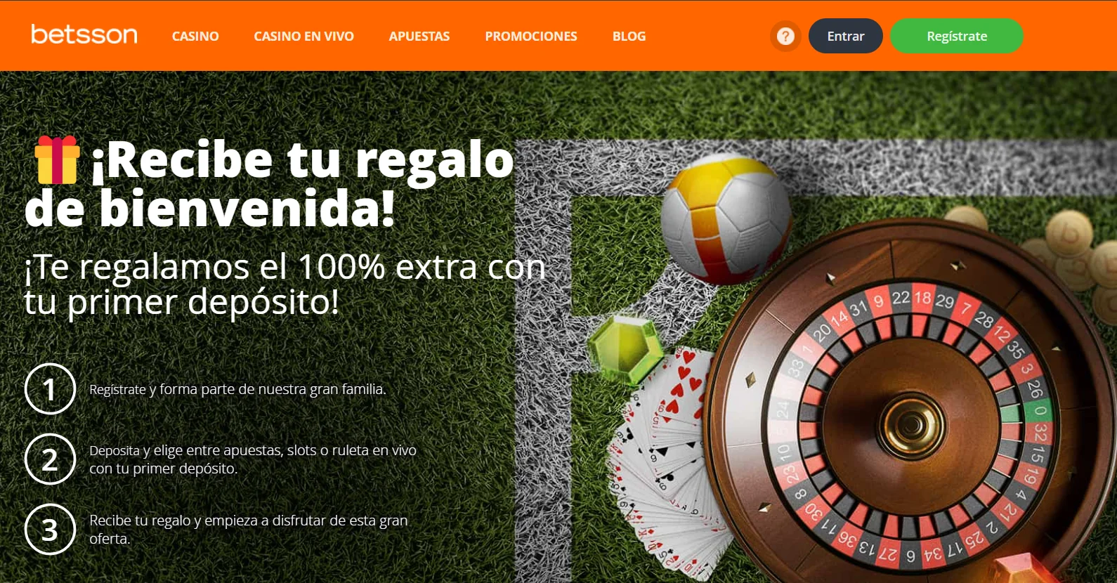 Bono de bienvenida hasta 100€ en Betsson 1 Bono de bienvenida hasta 100€ en Betsson